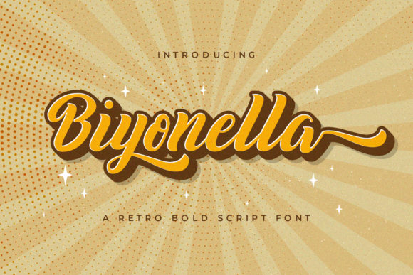 Biyonella: A Bold Retro Script Font for Web Design