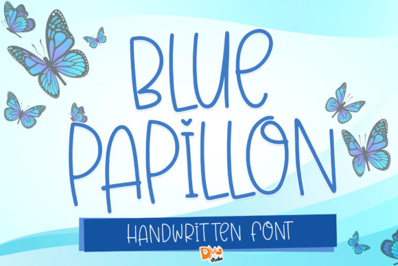 Blue Papillon Font for Web Design