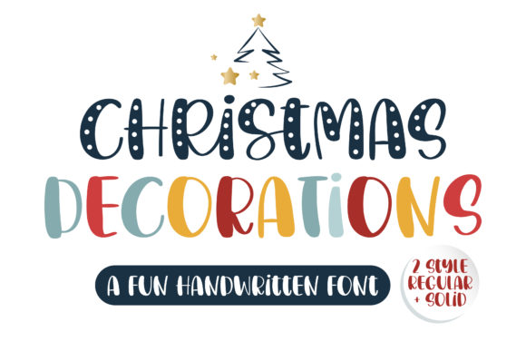 Christmas Decorations Font for Web Design