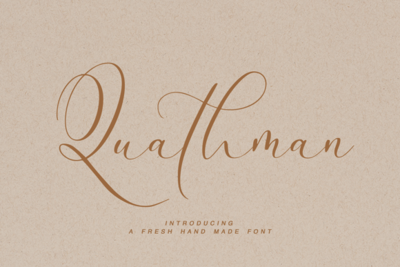 Quathman: A Handwritten Font for Elegant Editorial Design