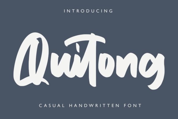 Quitong Font: Bold Handwritten Style for Branding