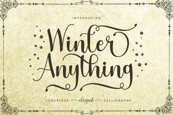 Winter Anything: An Elegant Script Font for Branding